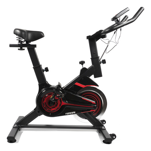 Bicicleta Ergométrica Para Spinning Bike Mecânica Fitness Cor Preto Com Vermelho