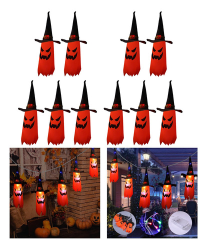 10 Piezas De Decoración De Luz De Halloween Lámpara De