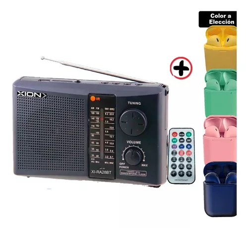 Radio pequeña, 7 bandas con Bluetooth batería recargable