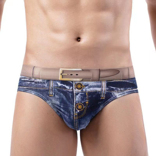 Calzoncillos Casuales De Mezclilla Tipo Algodón Para Hombre