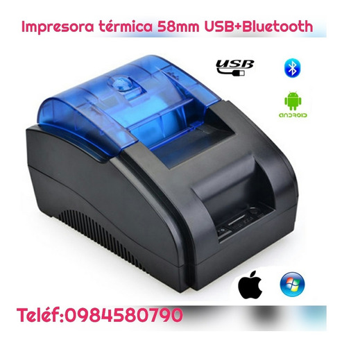Impresora Térmica 58mm Usb + Bluetooth