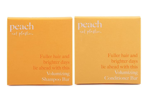 Peach Not Plastic's Shampoo And Conditioner Bar Set - Volumi