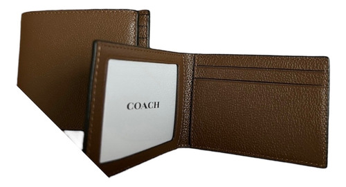 Cartera Coach Con Tarjetero Original Y Nueva Marrón Oscuro
