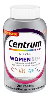 Centrum Silver Women 50+ Para 200 Días Vitaminas Minerales Sabor Sin Sabor