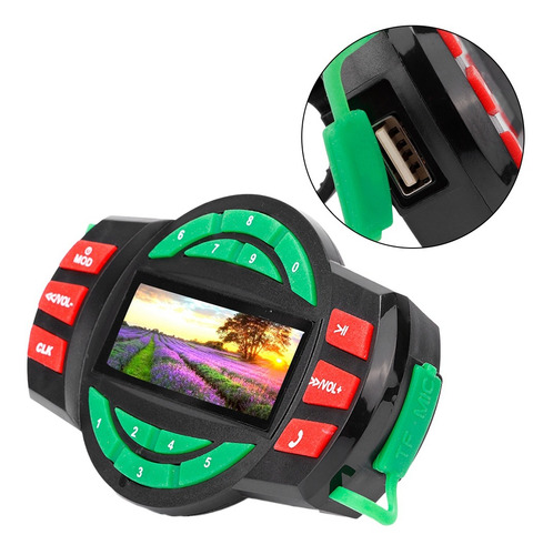 Cargador De Mp3, Reproductor De Moto Lcd Impermeable, Radio