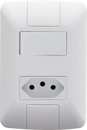 Interruptor Three Way + Tomada 10 A 4x2 Tramontina Aria 