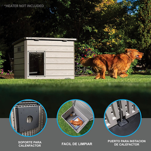 Lifetime Casa Para Perro Grande Deluxe Beige