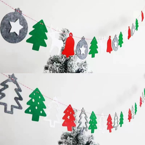 Guirnalda De Pancarta Navideña, Banderines Diy, Árbol