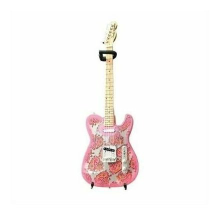 Réplica De Mini Guitarra Telecaster Rosa Paisley En Minia...