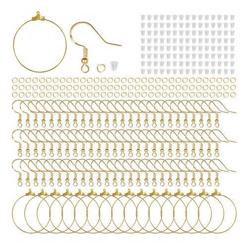 624pcs Kit Hacer Aretes De Oro De Ley 925, Ganchos Hipo...