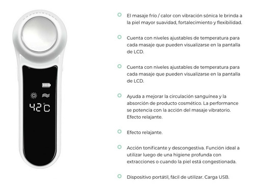 Imagen 4 de 10 de Masajeador Frío/calor Con Vibración Glaps.