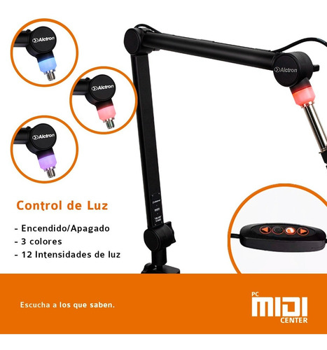Soporte Brazo Articulado Microfono Radio Alctron Ma618