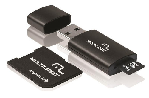Cartão De Memória 16gb Classe 10 Com Kit Adaptador Multilase