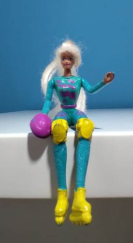 Muñeca Barbie Skating Miniatura Articulada 1994 Hermosa !!! (Usado)