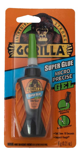 Gorilla 103859 Micro Precise Super Glue Gel, 1 Paquete, Tran