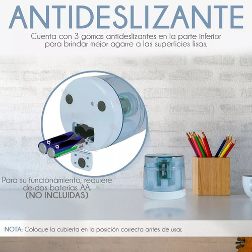 Sacapuntas Eléctrico Automático Inalámbrico Lápiz Papelería