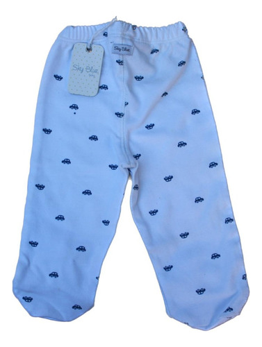Pelele Sky Blue De Bebé En Algodón Barita Pantalón Y Manta
