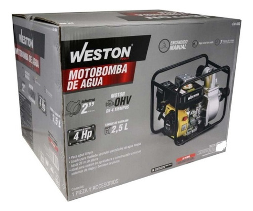 Motobomba De Agua 2'' 4hp Marca Weston P