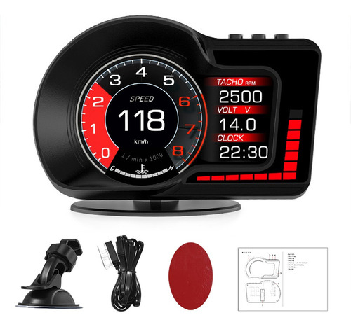 Car Hud Headup Display Velocímetro Gps Digital Sistema Dual