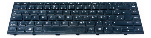 Teclado Para Notebook Hp Probook 640 G5 Abnt2 Cor Preto Idioma Português Brasil