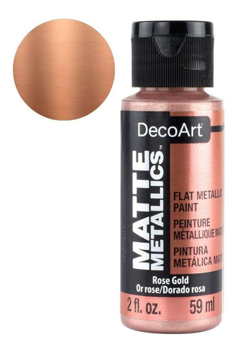 Decorart Oro Rosa Matte Metalica Pintura Acrílica Arte
