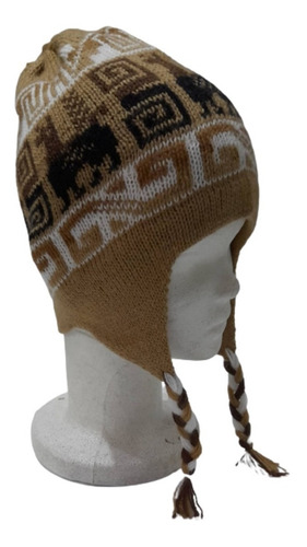 Imagen 1 de 8 de Gorro Coya Chullo Lana De Alpaca Con Orejeras Andino Colores