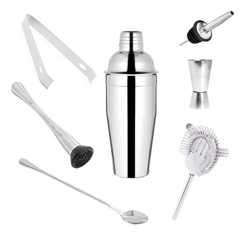 Kit Cocteleria Set Barman Bartender Profesional Acero Inox