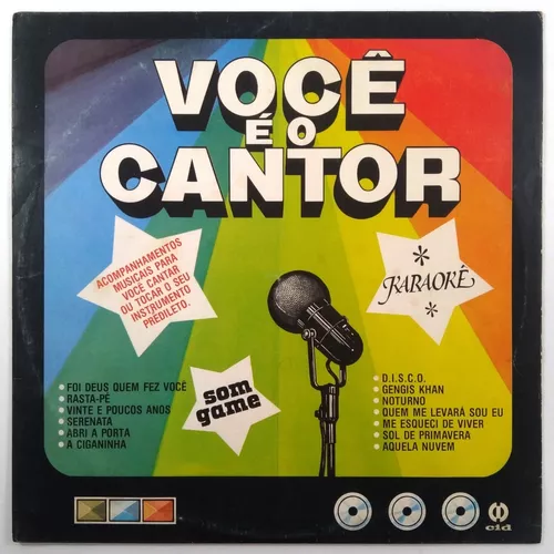 Lp Karaokê Você É O Cantor Cid 1980 Disco De Vinil
