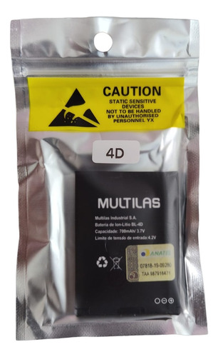 Ba-ter-ia Bl-4d Compatível Multilaser Vita / Ii P9016 Grnt