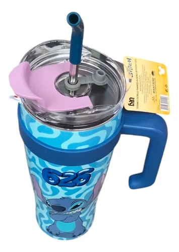 Termo Doble Pared De Acero Con Asa Stitch 1.2 Litros Azul