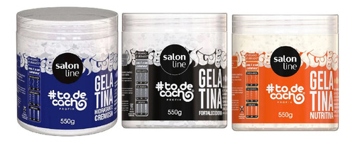Salon Line #todecacho Gelatinas 550g Kit Hidra+forta+nutri