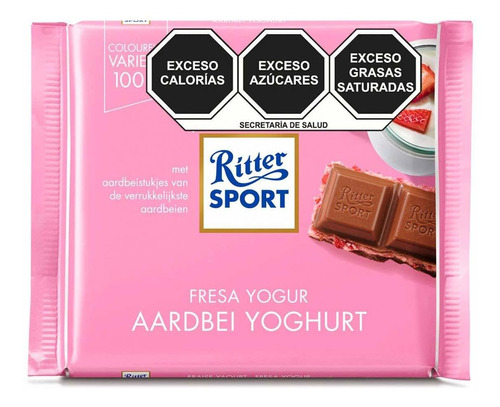 Chocolate De Leche Ritter Sport De Fresa Con Yogurth 100g