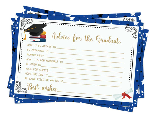 16 Piezas Tarjetas De Graduación Tarjetas De Azul