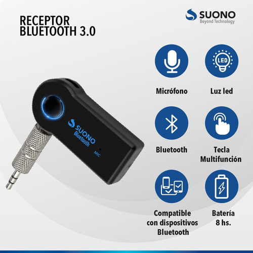 Imagen 4 de 10 de Receptor Bluetooth Usb Auto Microfono Manos Libres Estereo