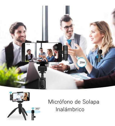 2 Micrófonos Lavalier Solapa Inalámbrico Android C- Usb