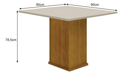 Conjunto Sala De Jantar Mesa Com 4 Cadeiras Napoli Leifer