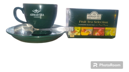 Ahmad Tea Fruit + Taza + Plato + Cuchara+ Caja Regalo