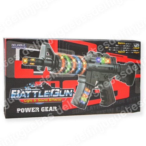 Ametralladora Juguete Pistola Luz Y Sonido Battle Gun