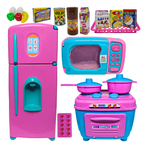 Kit Cozinha Infantil De Brinquedo Completa 18pcs Acessórios