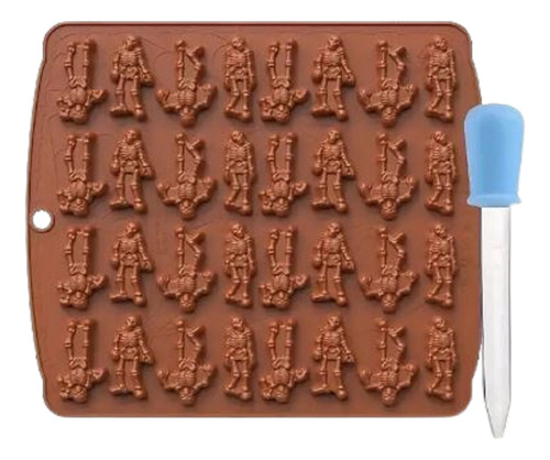 Molde De Silicon Chocolate Gomita Calavera Esqueleto Café