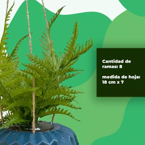 Planta Artificial Colgante Con Maceta 60 Cms Deco