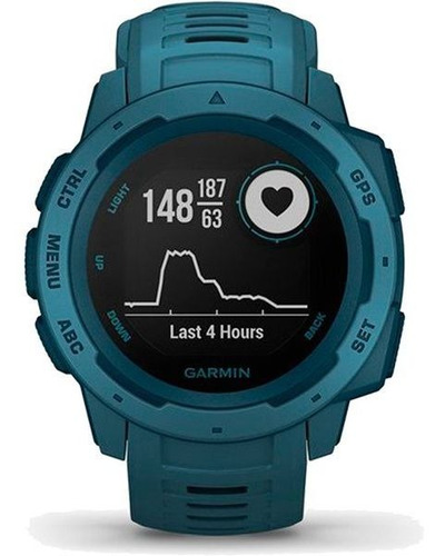 Monitor Cardíaco De Pulso Com Gps Garmin Instinct Azul
