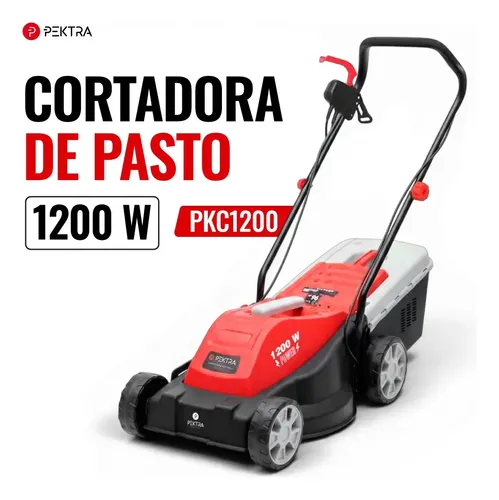 Cortadora De Pasto Eléctrica 3 Alturas 1200w Pektra + Bolsa
