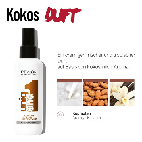 Imagen 3 de 5 de Revlon Professional Uniqone - Hairtreatment, Coconut 150 Ml