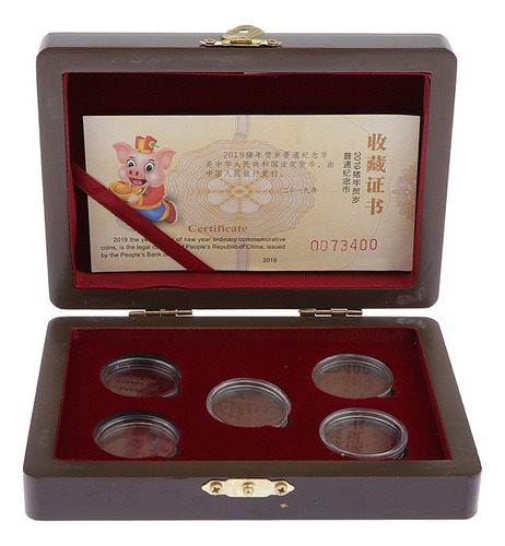 Estupenda Caja De Para Guardar Monedas Con 5 Porta Monedas