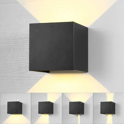 Foco Luz Cálido Aplique Para Pared Led Exterior