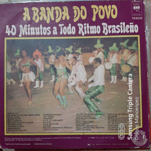 Vinilo La Banda Del Pueblo 40 Minutos A Ritmo Brasileño Br1