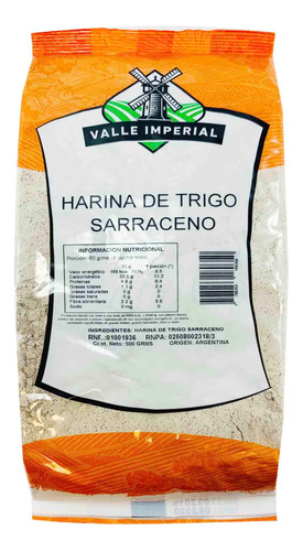 Harina De Trigo Sarraceno 500 Gr Marca Valle Imperial