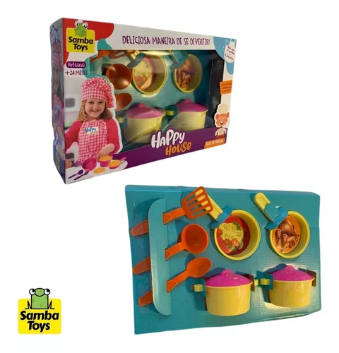 Brinquedo Jogo Conjunto Kit Cozinha 6 Peças Em Inox Panela e Utensílios  Presente Infantil Menino Menina Criança Braskit - Ri Happy