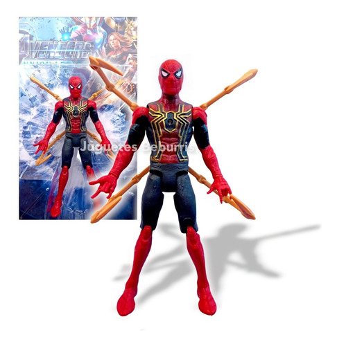 Excelente Muñeco Spiderman Modelo Ironspider Articulado 